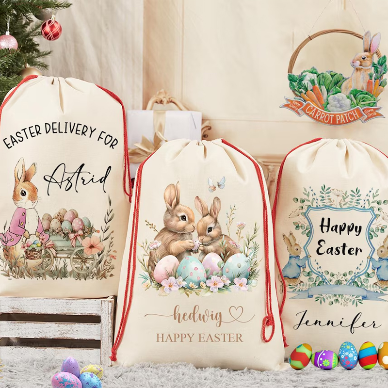 Party Games Easter Egg - Personalizowana torba na prezenty z imieniem,