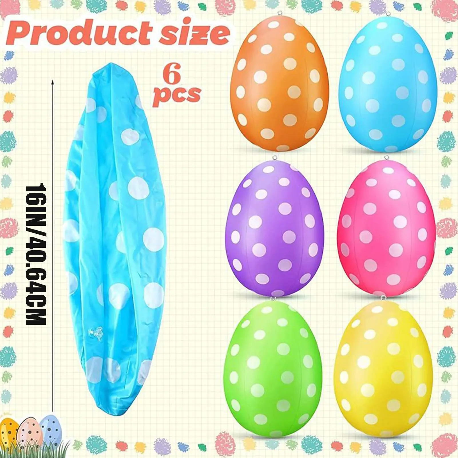 6 szt. dmuchanych jajek wielka – Party Games Easter Egg recenzja i cena